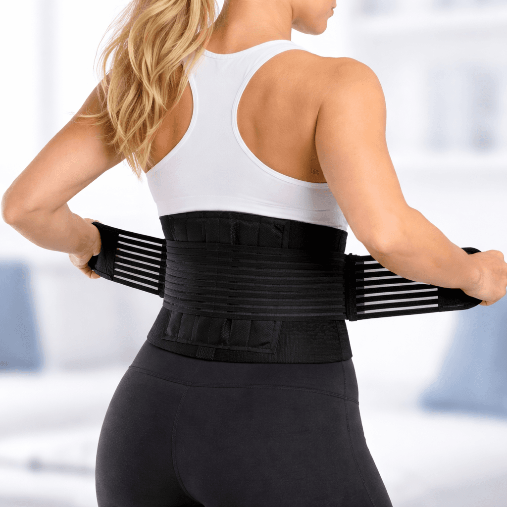 Rygstøttebælte i brug i hverdagen