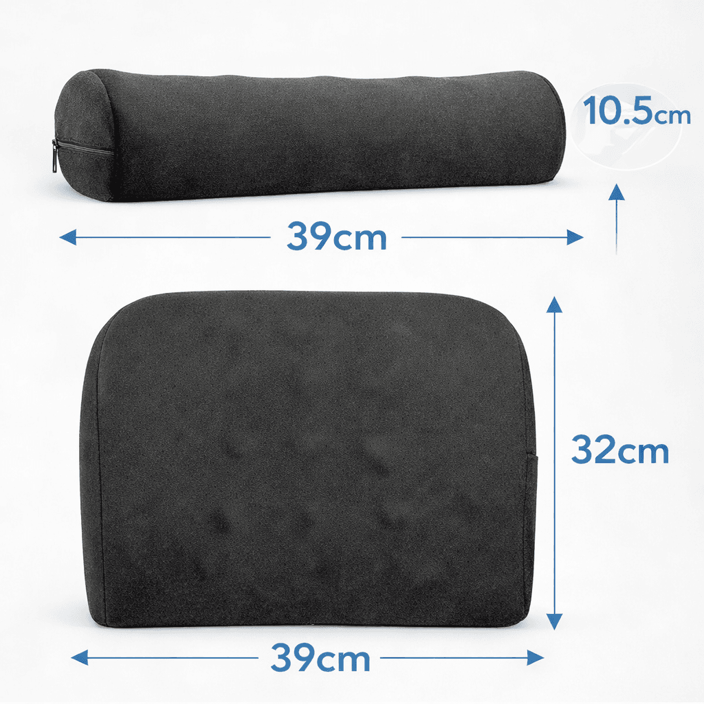 Detaljebillede af lændepude i memory foam